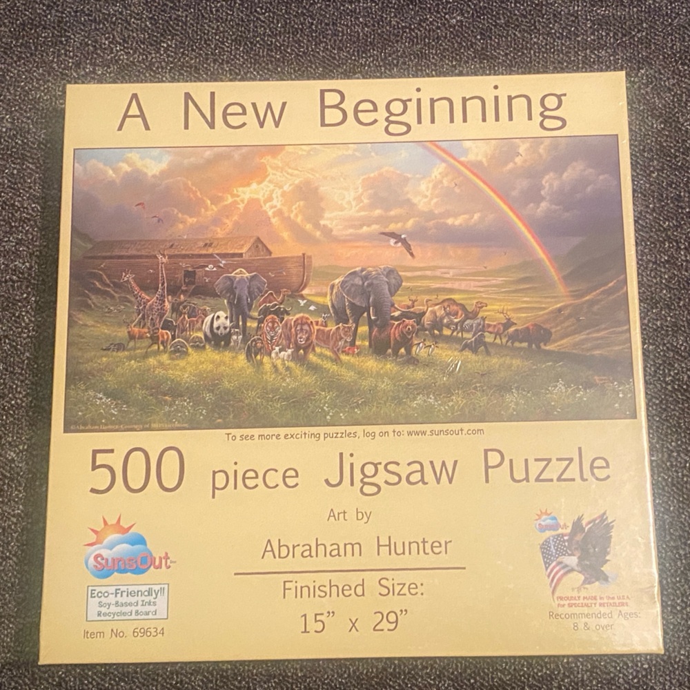 Noahs Ark Jigsaw Puzzle 500 PIece A New beginning NEW